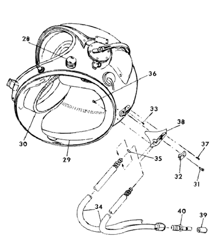 Imagem do vetor do capacete de vôo da NASA